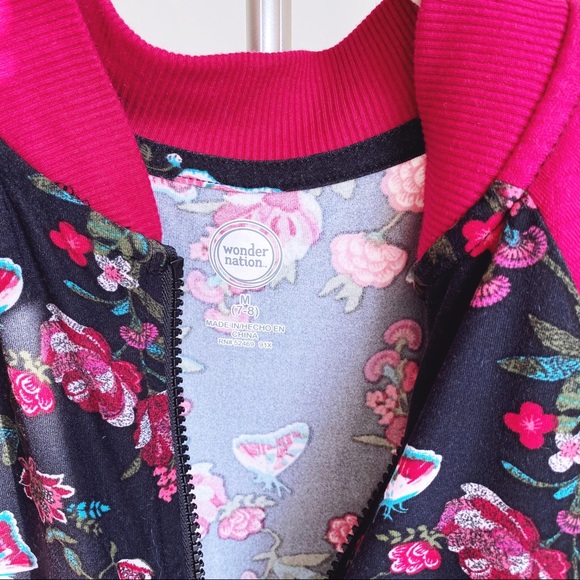 🖤3/$25 Wonder Nation Bomber Floral Jacket & tee - Picture 4 of 5